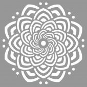 İlüzyon Mandala Stencil Boyama şablonu 30x30 cm, Duvar Stencil, Fayans Stencil, Mobilya Stencil - 1