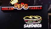 SANDWİCH SANDİVİÇ 3D LED NEON TABELA KAYAN YAZI AYDINLATMA PANEL DEPO REKLAM KARTAL İSTANBUL CEVİZLİ - 1
