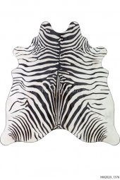HALICI MUSTAFA POST ŞEKLİNDE ZEBRA DESEN DERİ-PVC TABAN KAYMAZ HALI HM2020_1364 - 1