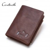 Contacts Classic Italian Trifold Hakiki Deri Erkek Cüzdan - Mileto - 3