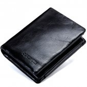 Contacts Classic Italian Trifold Hakiki Deri Erkek Cüzdan - Mileto - 4