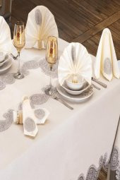 Verna Masa Örtüsü 26 Parça Krem Silver thumbnail 7