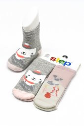 STEP KIZ BEBEK İKİLİ HAVLU KEDİ EV SOKET ÇORAP | STPY1848 - 1