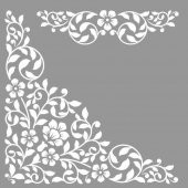 Primrose Stencil Boyama şablonu 30x30 cm, Duvar Stencil, Fayans Stencil, Mobilya Stencil - 1