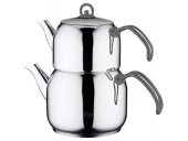 Aryıldız 10002 Orient Çelik Sap Safir Çaydanlık Takımı - 1