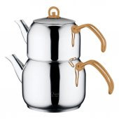 Aryıldız 10002 Orient Çelik Sap Bronz Çaydanlık Takımı - 1