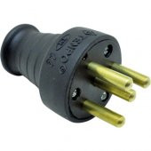 Tenpo Trifaze Kauçuk Erkek Fiş (25A) 380V - 1