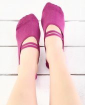 Mor Pilates ve Yoga Çorabı Kaydırmaz Tabanlı thumbnail 3