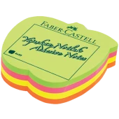 Faber-Castell Şekilli Yapışkanlı Not Kağıdı Elma Şekilli 70X70 4 Renk 583039 - 1