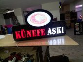 Künefe Aşkı tabelası 3D led tabela neon etkili ışıklı tabela kutu harf depo reklam kartal istanbul thumbnail 1