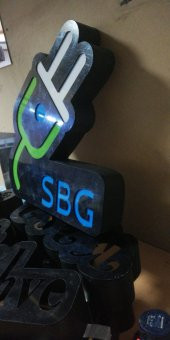 SBG Elektrik Priz Tesisatçı Tabelasi 3D Led Neon Etkili Işıklı En Ucuz Tabela Kutu Harf Depo Reklam thumbnail 2