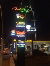 Açık Büfe Sandwich Vitamin Bar Sosisli Tabelası 3D Led Neon Etkili Işıklı En Ucuz Tabela Kutu Harf - 1