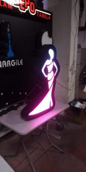 Pembe Elbise Tabelası 3D Led Neon Etkili Işıklı Tabela Kutu Harf Depo Reklam İstanbul Kartal Cevizli - 3