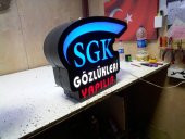 Sgk Gözlük Tabelası 3D Led Neon Etkili Işıklı Tabela Kutu Harf Depo reklam Gözlükçü Tabelası Kartal thumbnail 1