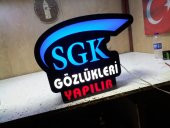 Sgk Gözlük Tabelası 3D Led Neon Etkili Işıklı Tabela Kutu Harf Depo reklam Gözlükçü Tabelası Kartal thumbnail 2
