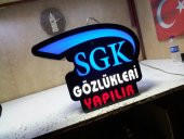Sgk Gözlük Tabelası 3D Led Neon Etkili Işıklı Tabela Kutu Harf Depo reklam Gözlükçü Tabelası Kartal thumbnail 3