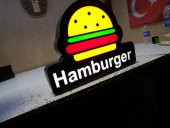 Hamburger Tabelası 3D Led Neon Etkili Işıklı Tabela Kutu Harf Burgerking Mcdonalds Tabelasi Reklam - 2