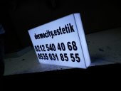 Dermocity Estetik ve Telefon Numara Tabelası 3D Led Neon Etkili Işıklı Tabela Kutu Harf Depo Reklam - 3