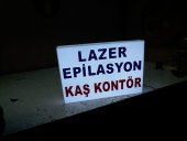 Lazer Epilasyon Kaş Kontür Tabelası 3D Led Neon Etkili Işıklı Tabela Harf Depo Reklam Tabela Atalar - 1