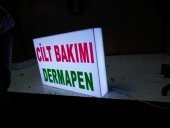 Cilt Bakımı Dermapen Tabelası 3D Led Neon Etkili Işıklı Tabela Kutu Harf Depo Reklam Tabela Kartal thumbnail 1