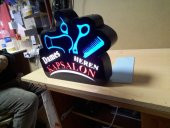 Kapsalon Berber Kuafor Tabelasi 3D Led Neon Etkili Işıklı Tabela Kutu Harf Depo Reklam Tabela Kartal thumbnail 2