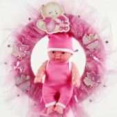 Kapı Süsü Yenidoğan Kız Et Bebekli Tüllü - 3