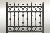 Evim Ferforje Metal  Ayaklı PVC Bahçe Çiti 60 cm  2 Adet - 1