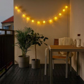 IKEA SOLVINDEN BAHÇE LED AYDINLATMA ZİNCİRİ FENER BEYAZ PİLLİ - 1