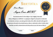 Sertifika Başarı Katılım Belgesi -Kişiye ve İsteğe Özel Tasarım - 1