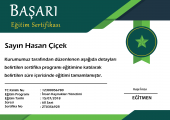Sertifika Başarı Katılım Belgesi -Kişiye ve İsteğe Özel Tasarım - 4