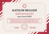 Sertifika Başarı Katılım Belgesi -Kişiye ve İsteğe Özel Tasarım - 5