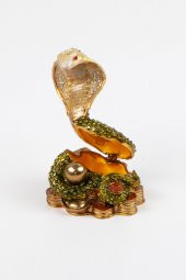 Kral Kobra Swarovski Taşlı Mücevher Kutusu - 7