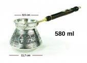 Shark Anatolia Külhan Bakır Cezve Kalay Oyma İşçiliği 580ml No:3 - 2