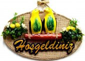 Muhabbet Kuşlu Hoşgeldiniz Kapı Süsü - 1