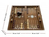 Helena Wood Art Topkapı Sedef Kakma Oymalı Nakışlı Ahşap Tavla Seti - 4