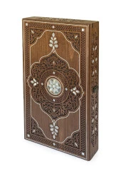 Helena Wood Art Topkapı Sedef Kakma Oymalı Nakışlı Ahşap Tavla Seti thumbnail 2