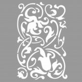 Art Lale Desen Stencil Boyama şablonu 30x30 cm, Duvar Stencil, Fayans Stencil, Mobilya Stencil - 1