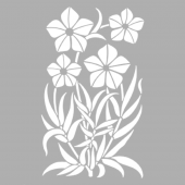 Art Çiçek-24 Stencil Boyama şablonu 30x30 cm, Duvar Stencil, Fayans Stencil, Mobilya Stencil - 1