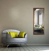 Chic Life Dekoratif Boy Aynası - Kahve Çerçeve - 2