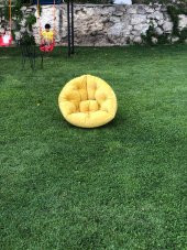 Ev Şehri Bahçe Minderi Yer Pufu Balkon Takımı Mutfak Köşesi Sarı - 3