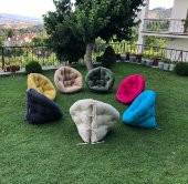 Ev Şehri Bahçe Minderi Yer Pufu Balkon Takımı Mutfak Köşesi Sütlü Kahve(cappuccino) - 1