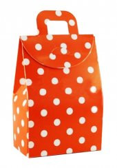 KIRMIZI BEYAZ PUANLI 5CM X 7CM 10LU - 1