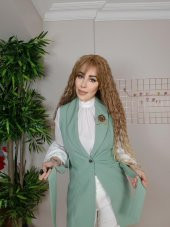 Ters Flota Bağlamalı Bayan Yelek - 7
