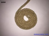 6MM 1.KALİTE Jüt Halat Kendir Urgan Halat İP Dekoratif - 3