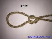 6MM 1.KALİTE Jüt Halat Kendir Urgan Halat İP Dekoratif - 4