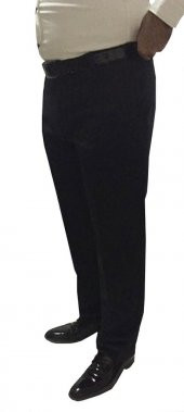 MERDAN TEK PİLE SİYAH ERKEK KUMAŞ PANTOLON - 1753 - 3