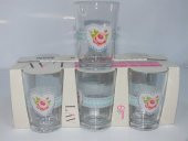 Lav Su Bardağı Mavi Dantel 6lı - 1