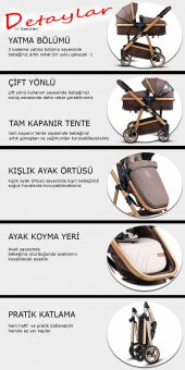 Baby Home Bh-955 Gold Vip Travel Sistem Bebek Arabası - 12
