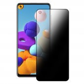 Samsung Galaxy A21s Hayalet Privacy Gizli Cam Ekran Koruyucu Siyah - 1