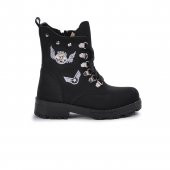 Aspor 630-P Siyah Fermuarlı Kız Çocuk Bot - 2